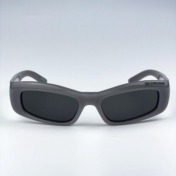 NEW Balenciaga BB0266S 003 Grey Rectangle Unisex Sunglasses - Picture 1 of 13